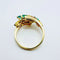 Bague 53 Bague en or jaune 750 sertie de diamants et émeraudes 58 Facettes 50373