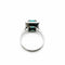 Bague 57 Bague en or blanc 750 avec émeraude 2,64 ct et diamants 58 Facettes 50377