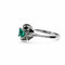 Bague 52 Bague en or blanc 18 carats avec émeraude et diamants 58 Facettes 50376