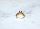Bague Bague tourmaline rose et diamants baguette en or jaune 58 Facettes
