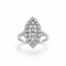 Bague 55 Bague vintage style navette en or blanc 750 et diamants 58 Facettes 50383
