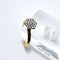 Bague 57 Bague rosette en or jaune 18 carats et diamants 58 Facettes 50390