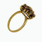Bague 54 Bague motif floral étoilé en or jaune 750 avec rubis et diamants 58 Facettes 50156