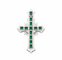 Pendentif Pendentif croix - Émeraudes colombiennes taille carrée en or 18k 58 Facettes 50400