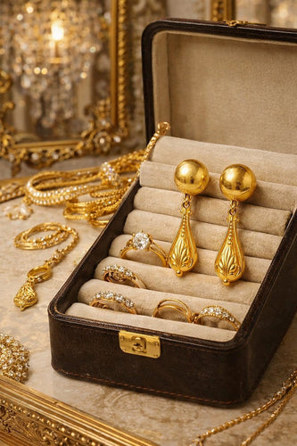 Boucles d'oreilles Boucles d’oreilles pendantes vintage en or jaune 18k, sphère polie 58 Facettes 50266