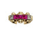 Bague 56 Bague Art déco chevalière en or jaune 18 carats, diamants et rubis 58 Facettes 50405