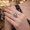 Bague 53 Bague rosette vintage en or blanc 750 et diamants 58 Facettes 50409