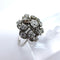 Bague 53 Bague rosette vintage en or blanc 750 et diamants 58 Facettes 50409