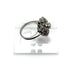 Bague 53 Bague rosette vintage en or blanc 750 et diamants 58 Facettes 50409