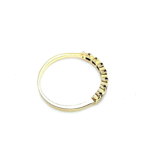 Bague 57 Bague alliance ondulée en or jaune 750 sertie de diamants 58 Facettes 50411