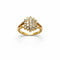 Bague 52 Bague motif floral en or jaune 18 carats et diamants 58 Facettes 50413