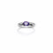 Bague 56 Bague en or blanc 750 avec améthyste naturelle ovale 58 Facettes 50416