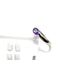 Bague 56 Bague en or blanc 750 avec améthyste naturelle ovale 58 Facettes 50416