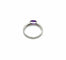Bague 56 Bague en or blanc 750 avec améthyste naturelle ovale 58 Facettes 50416