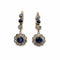 Boucles d'oreilles Boucles d’oreilles Art déco en or jaune 750 et platine, saphir et diamants 58 Facettes 50421