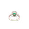 Bague 54 Bague cœur - Émeraude naturelle certifiée de Muzo et diamants en or blanc 18k 58 Facettes 50102
