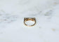 Bague 52 Bague Jarretière Art Déco en or jaune et blanc 18 kt, diamants 58 Facettes