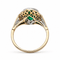 Bague 54 Bague Art déco en or blanc et platine avec émeraude colombienne et diamants 58 Facettes 50160