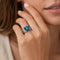 Bague 62 Bague en platine 900 avec topaze, diamants et rubis 58 Facettes 50112
