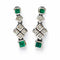 Boucles d'oreilles Boucles d'oreilles - Or blanc 18 ct, émeraudes colombiennes et diamants 58 Facettes 50036