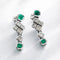 Boucles d'oreilles Boucles d'oreilles - Or blanc 18 ct, émeraudes colombiennes et diamants 58 Facettes 50036