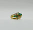 Bague 53 Bague en or jaune 750 sertie d’émeraudes et diamants taille marquise 58 Facettes P30001