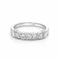 Bague 52 Bague demi-alliance en or blanc 750 avec diamants taille brillant 58 Facettes 50144