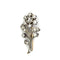 Broche Broche florale vintage espagnole en or et argent, saphirs incolores 58 Facettes 50195
