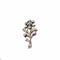 Broche Broche florale vintage espagnole en or et argent, saphirs incolores 58 Facettes 50195