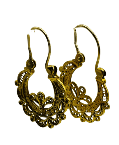 Boucles d'oreilles Boucle d'oreille Art déco - Boucles d'oreilles en or 750 type portugais 58 Facettes 50181