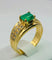 Bague 59 Bague en or jaune 750 avec émeraude et diamants 58 Facettes 50251