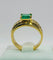 Bague 59 Bague en or jaune 750 avec émeraude et diamants 58 Facettes 50251