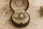 Bague 58 Bague fleur en or jaune, perle et diamants taille rose 58 Facettes 50208
