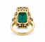 Bague 54 Bague Art déco en or jaune 18k avec émeraude et diamants 58 Facettes 50252