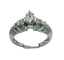 Bague 53 Bague en or blanc 14K avec diamant taille marquise et diamants 58 Facettes 50207