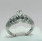 Bague 53 Bague en or blanc 14K avec diamant taille marquise et diamants 58 Facettes 50207