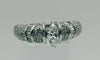 Bague 53 Bague en or blanc 14K avec diamant taille marquise et diamants 58 Facettes 50207