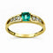 Bague 50 Bague vintage en or jaune 18 carats avec émeraude et diamants 58 Facettes 50119
