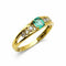 Bague 50 Bague vintage en or jaune 18 carats avec émeraude et diamants 58 Facettes 50119