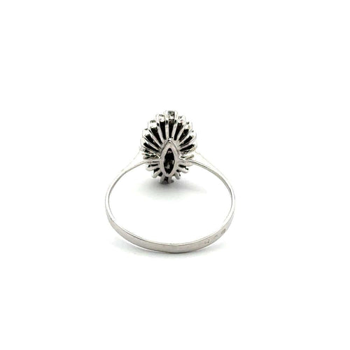 Bague Bague grappe de diamants en or blanc 18k 58 Facettes 50286