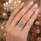 Bague Bague grappe de diamants en or blanc 18k 58 Facettes 50286