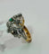 Bague 54 Bague vintage en or 18 carats avec diamants et émeraude 58 Facettes 50288