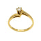 Bague 52 Bague solitaire en or jaune 18 carats avec diamant taille brillant 58 Facettes 50305