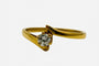 Bague 52 Bague solitaire en or jaune 18 carats avec diamant taille brillant 58 Facettes 50305