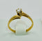 Bague 52 Bague solitaire en or jaune 18 carats avec diamant taille brillant 58 Facettes 50305