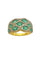 Bague 59 Bague en or jaune 18 carats avec émeraudes et diamants 58 Facettes 50317