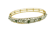 Bracelet Bracelet floral en or jaune 18 carats, argent, émeraudes et diamants 58 Facettes 50319