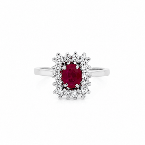 Bague 52 Imperial Ruby Royale - Bague en or blanc, rubis et diamants 58 Facettes 50009