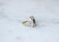 Bague 51 Art Déco - Bague dôme en or jaune et platine saphir et diamants 58 Facettes