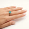 Bague 54 Lumière d’émeraude - Bague en or blanc 750, émeraude et diamants 58 Facettes 50345